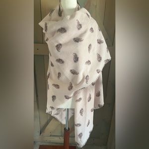 Vintage Shawl,Wrap Paisley print on a soft pink (almost flesh color) background